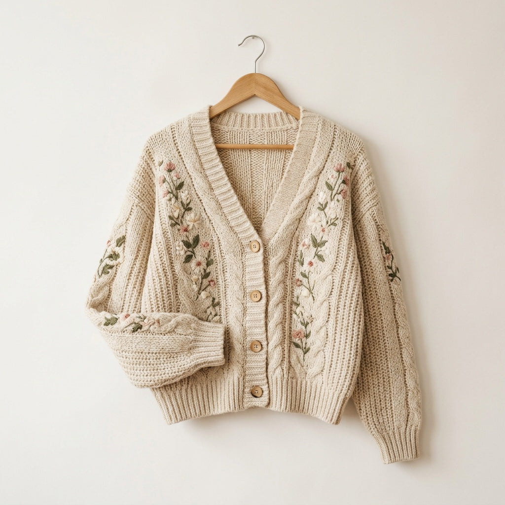 Esme | Chunky Knit Button-Front Cardigan