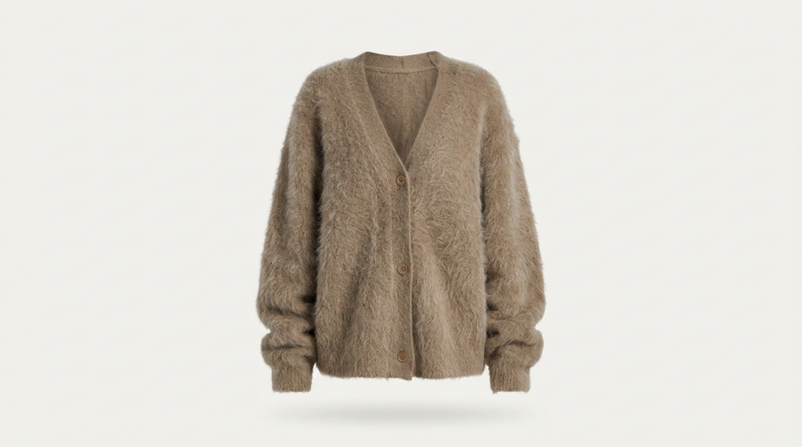 Delwyn | Women's Oversized Fuzzy Button-Front Cardigan
