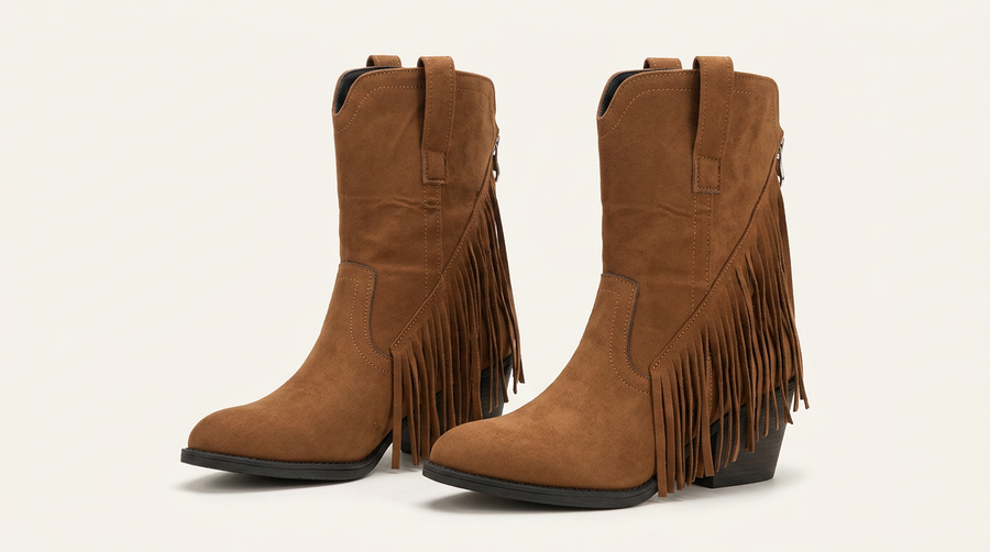 Calista | Women's Wide Calf Western Fringe Cowboy Boots