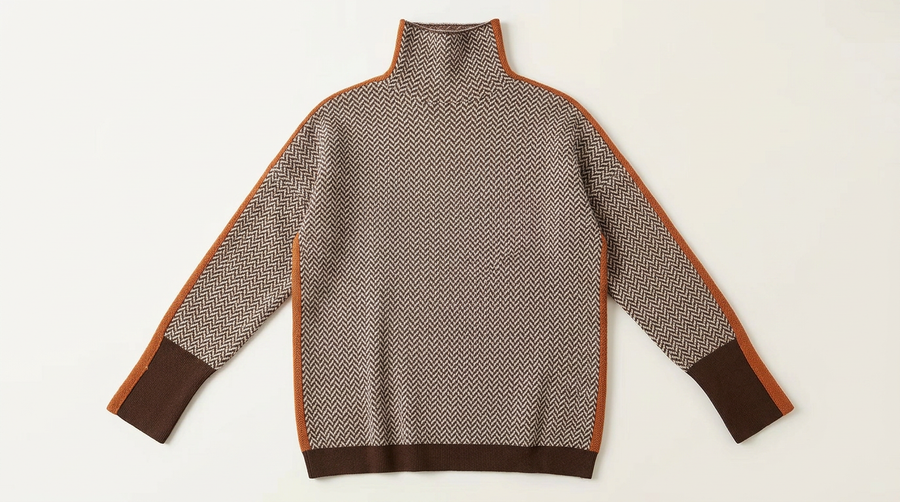 Piper | Herringbone Luxe Turtleneck Sweater