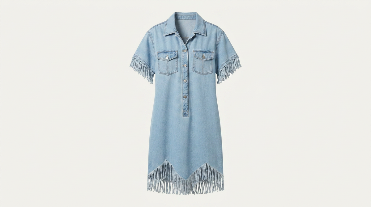Marisol | Women's Collared Fringe Mini Dress