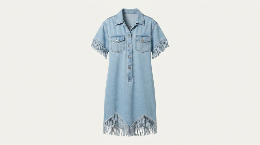 Marisol | Women's Collared Fringe Mini Dress
